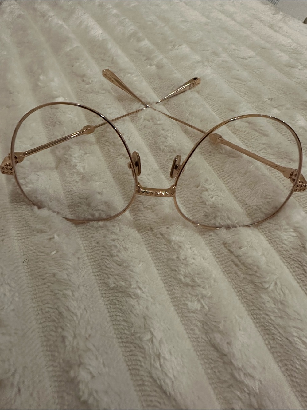 Valentino Round Gold Metal Frame Glasses; NWOT - Picture 8 of 10